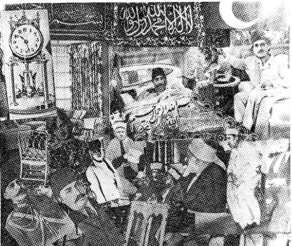 Sultan II. Abdülhamid merhûmun son anlarını gösteren temsilî bir resim